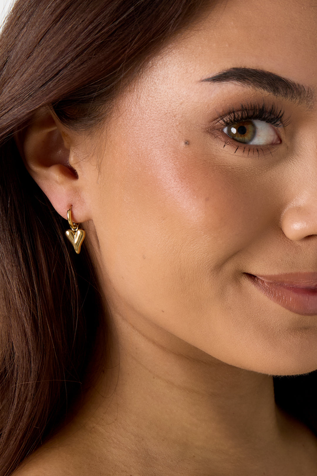 stainless steel heart shaped earrings