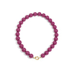 Necklace with large beads and front closure-15mm