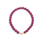 Necklace with large beads and front closure-15mm