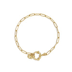 Bracelet with front clasp and oval links