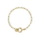Bracelet with front clasp and oval links