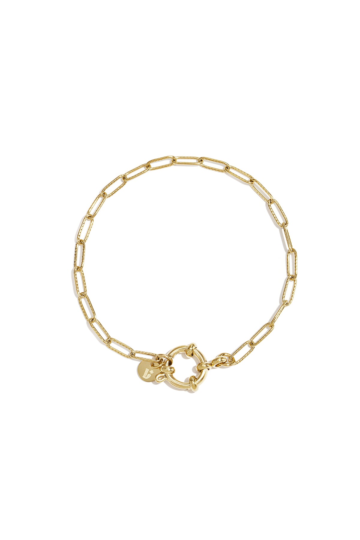 Bracelet with front clasp and oval links