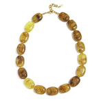 Necklace with squoval beads