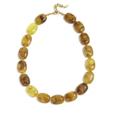 Necklace with squoval beads