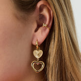 Stainless Steel Drop Earrings Heart Casual Daily Simple Series Women's jewelry