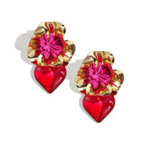 Iron Drop Earrings Flower Daily Ethnic Series Women's jewelry