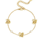 Stainless Steel Charm Bracelets Flower Simple Daily Simple Series Women's jewelry
