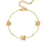 Stainless Steel Charm Bracelets Flower Simple Daily Simple Series Women's jewelry