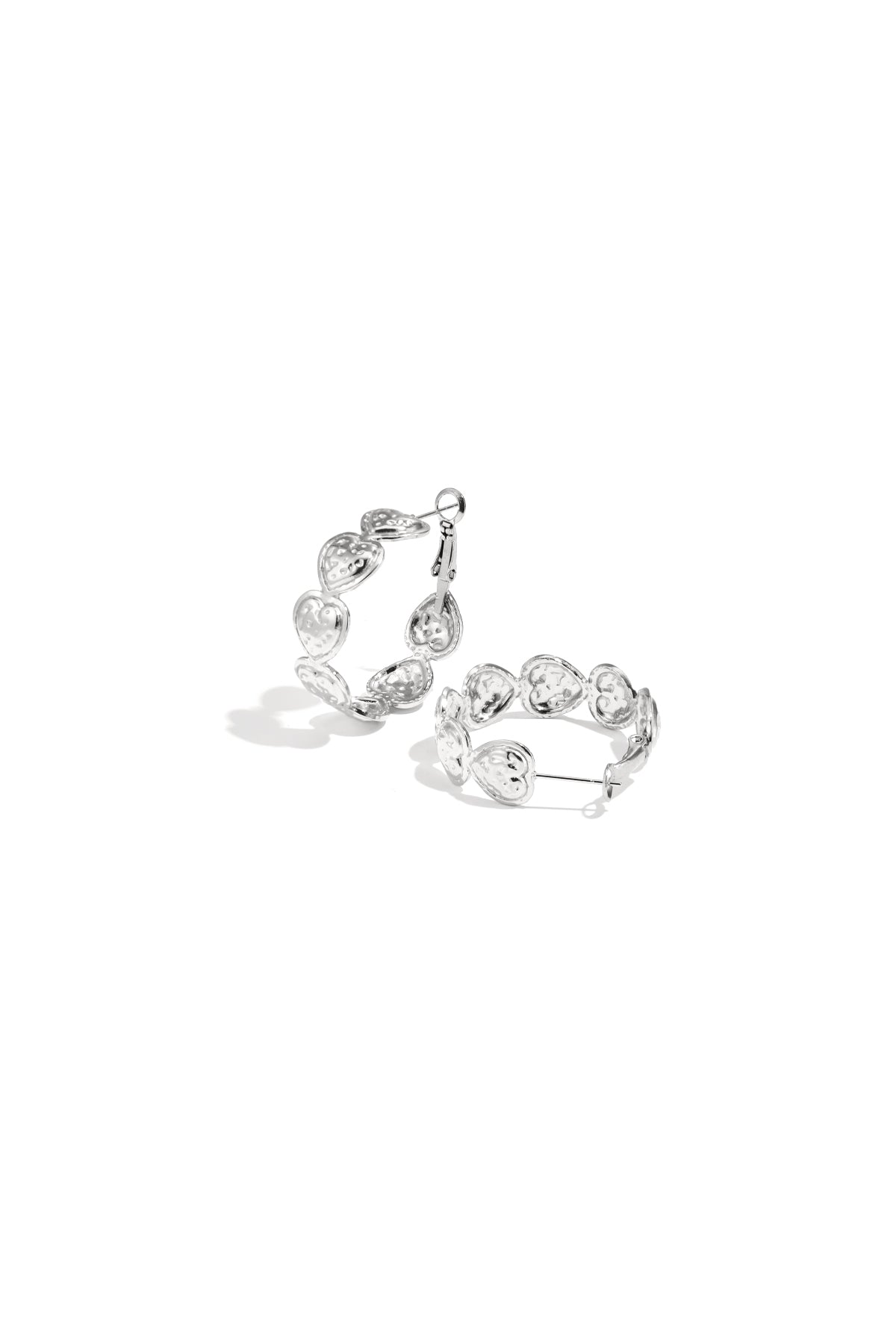 Heart hoop earrings