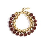 Linked bead bracelets