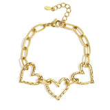 Stainless Steel Chain Bracelets Heart Casual Daily Simple Series Women's jewelry