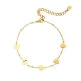 Stainless Steel Chain Bracelets Heart Casual Daily Simple Series Women's jewelry
