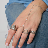 Hand chain with round stones