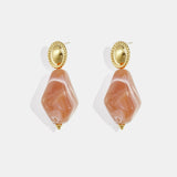 Earrings with natural stone look