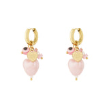 Lemon earrings with charms