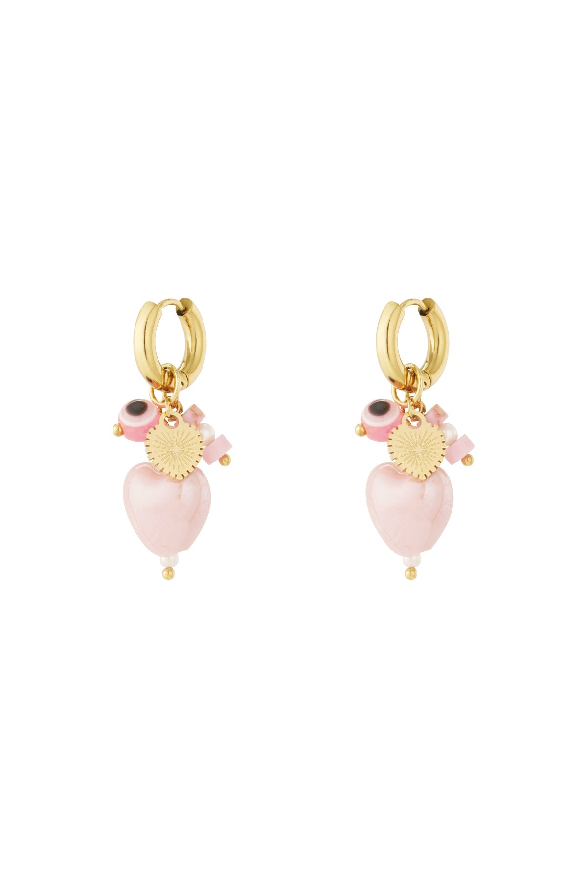 Lemon earrings with charms