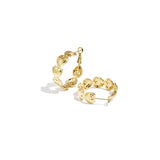 Heart hoop earrings