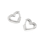 Heart-Shaped Hoop Earrings in Three Sizes