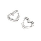 Heart-Shaped Hoop Earrings in Three Sizes