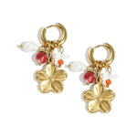 Stainless Steel Drop Earrings Flower Casual Daily Simple Series Women's jewelry