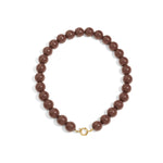 Necklace with large beads and front closure-15mm