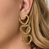 Stainless Steel Dangle Earrings Heart Casual Daily Simple Series Women's jewelry