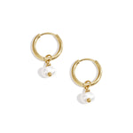 Earrings Pearl Of The Sea Grey Stainless Steel