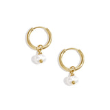 Earrings Pearl Of The Sea Grey Stainless Steel
