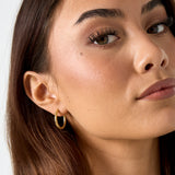 Small Stainless Steel Patterned Earrings