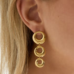 Stainless Steel Dangle Earrings circle Casual Daily Simple Series Women's jewelry