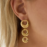 Stainless Steel Dangle Earrings circle Casual Daily Simple Series Women's jewelry