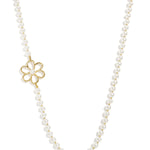 Imitation Pearl Long Necklaces Flower Sweet Daily Simple Series Women's jewelry