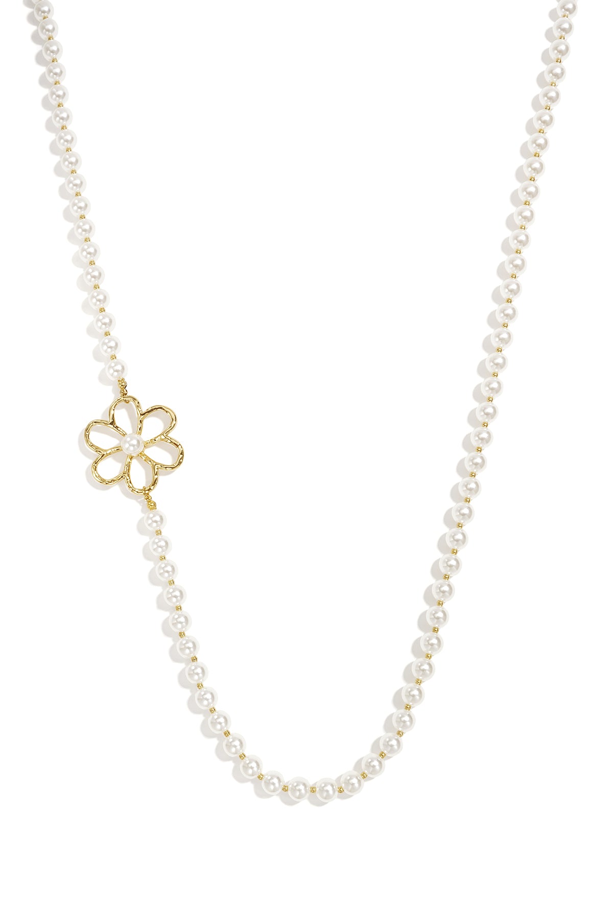 Imitation Pearl Long Necklaces Flower Sweet Daily Simple Series Women's jewelry