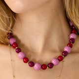 Necklace with beads of different sizes