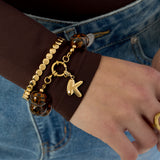 Acrylic Beaded Bracelets Leopard Print Casual Daily Simple Series Women's jewelry-16mm