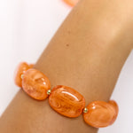 Bracelet with squoval beads