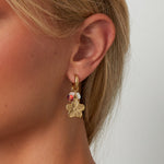 Stainless Steel Drop Earrings Flower Casual Daily Simple Series Women's jewelry