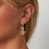 Stainless Steel Drop Earrings Flower Casual Daily Simple Series Women's jewelry