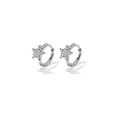 Stainless Steel Hoop Earrings Star Simple Daily Simple Series Women's jewelry