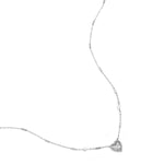 Necklace with pearl, stone and statement heart