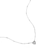 Necklace with pearl, stone and statement heart