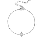 Bracelet with beads and shooting star with stone