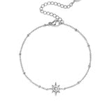 Bracelet with beads and shooting star with stone