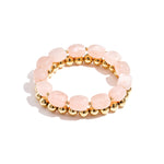 Bracelet set with asymmetrical beads