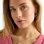necklace with balls and heart charm