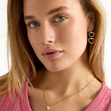 necklace with balls and heart charm