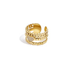 Statement ring with rose in heart