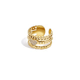 Statement ring with rose in heart