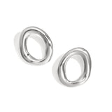 Oval earrings with an organic shape