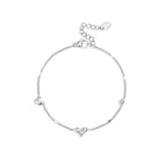 Bracelet with heart and stone pattern